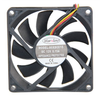 12V DC Fan 80x80x15mm (3 Kablo) - 1