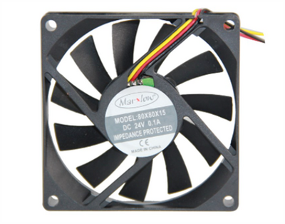 24V DC Fan 80x80x15mm (3 Kablo) - 1