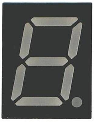 38mm 7 Segment 1 Digit Kırmızı Display Anot - 1