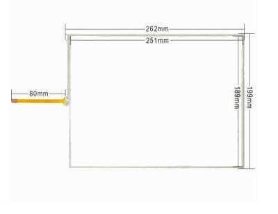 Dokunmatik Panel 12.1 inç 4 Telli Touch Panel (262X199) AST-121A080A - 1