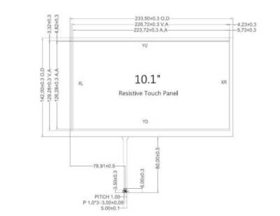 Dokunmatik Panel 10.1 inç 4 Telli Touch Panel (233x142) - 1